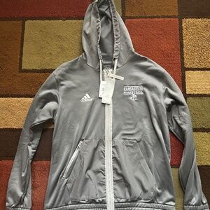 Adidas Team Zip Hoodie Sweatshirt - Kansas City Basketball Size Large - New